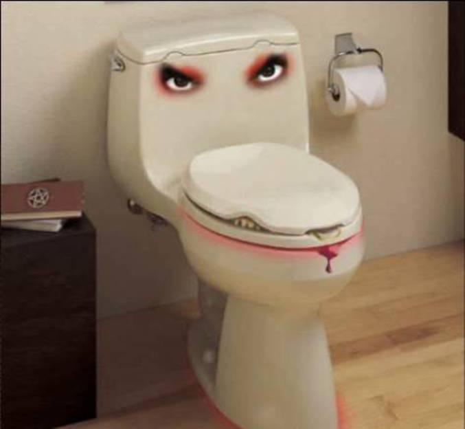 Des toilettes pas très accueillantes.
