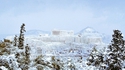 Athènes sous la neige