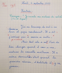 D'habitude, le papa ne va jamais à la réunion avec les parents d'élèves...