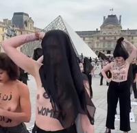 "Levons le voile sur les violences faites aux femmes dans le monde", ont scandé, ce dimanche 24 novembre, près d'une centaine de femmes du collectif des Femen.