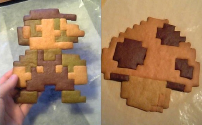 Des biscuits inspirés du jeu Mario Bros.