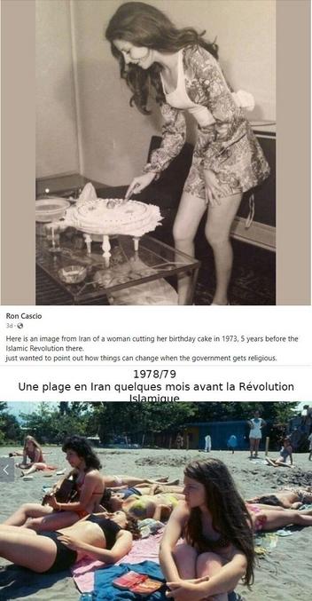1973 : une jeune iranienne fête son anniversaire.
1978/79 : de jeunes baigneuses en Iran