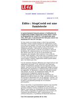 [Virus info] L'édito sur l'appli Stop Covid