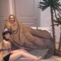 Jabba le hutt et princesse Leia