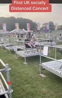 Box privé pour la distanciation à un concert en Angleterre 
