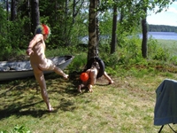 Jeu de balle entre pote