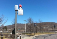 Les lampadaires près de l'usine Zippo
