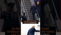 Il y a 2 jours, en montant dans "Air Force One", Trump a évité une belle gaufre