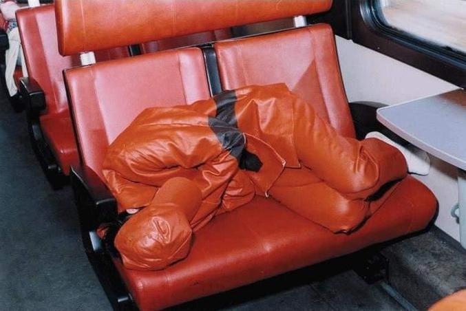 La technique ultime pour voyager gratuitement : se camoufler en siège.