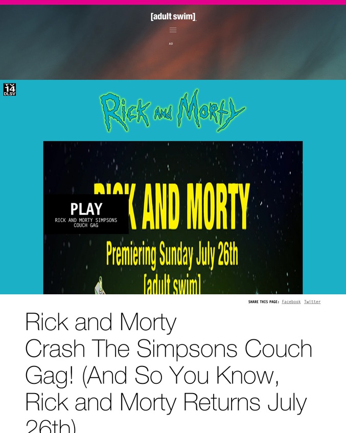 Bon je me permets de remettre un autre post à propos de Rick and Morty car je viens de voir que 5 des 11 épisodes sont disponibles sur leur site, top !
(pour les 5 autres épisodes il faut avoir une permission si j'ai bien pigé)

Prenez le temps de regarder au moins le premier pour voir ce que ça vaut ;) !
http://www.adultswim.com/videos/rick-and-morty/pilot/

(Et je relink leur couch-gag que j'ai posté il y a quelques jours de ça :
http://lelombrik.net/72676)
