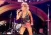 Extrait d’américan woman par Miley Cyrus le 4 juillet 2021 à Las Vegas