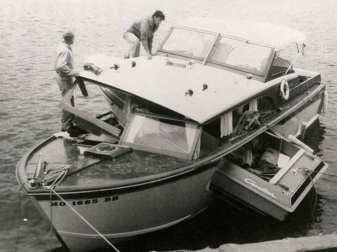 Un bateau en a percuté un autre de plein fouet.