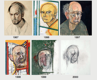 Autoportrait d'un artiste avec Alzheimer