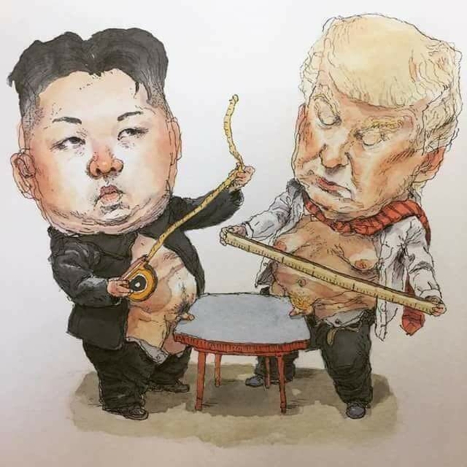 Donald et Kim en pleine compétition