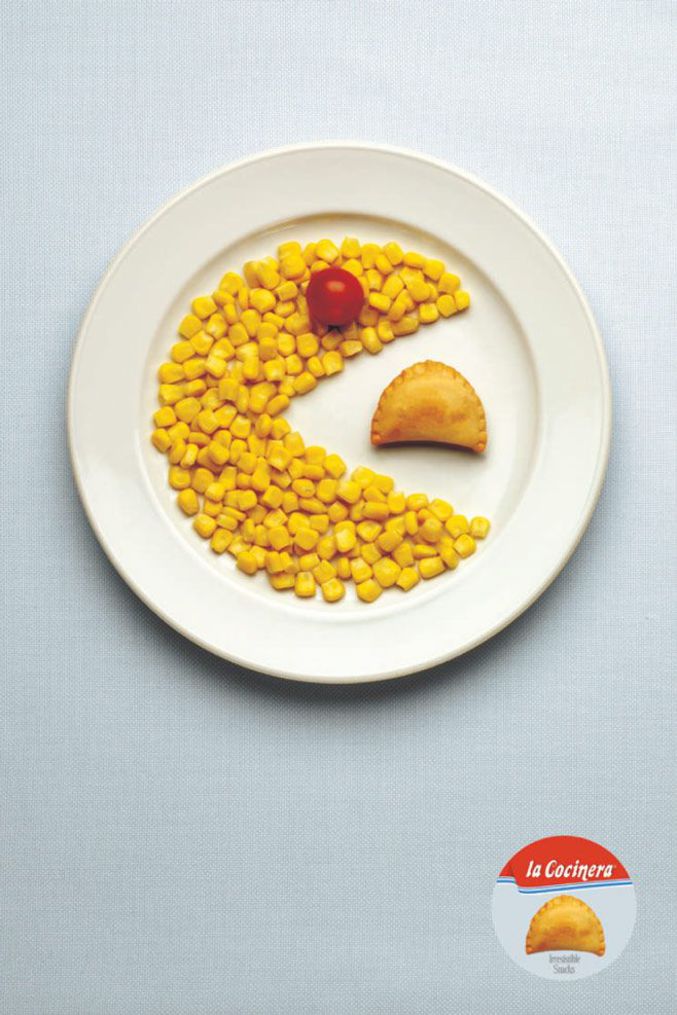 Une pub assez bien trouvée avec pacman et un snack en forme de fantôme.