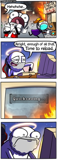 Assez ri, il est temps de charger la dernière sauvegarde !