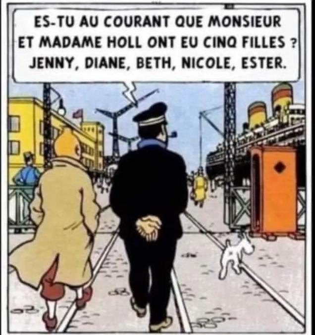 Une petite blague qui tire les cheveux histoire de remettre les yeux en face des trous...