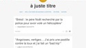 le Tumblr des titres justes ( de journaux)