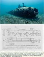 Epave du Hunley, le 1er sous-marin a couler un navire, tout en y laissant la vie