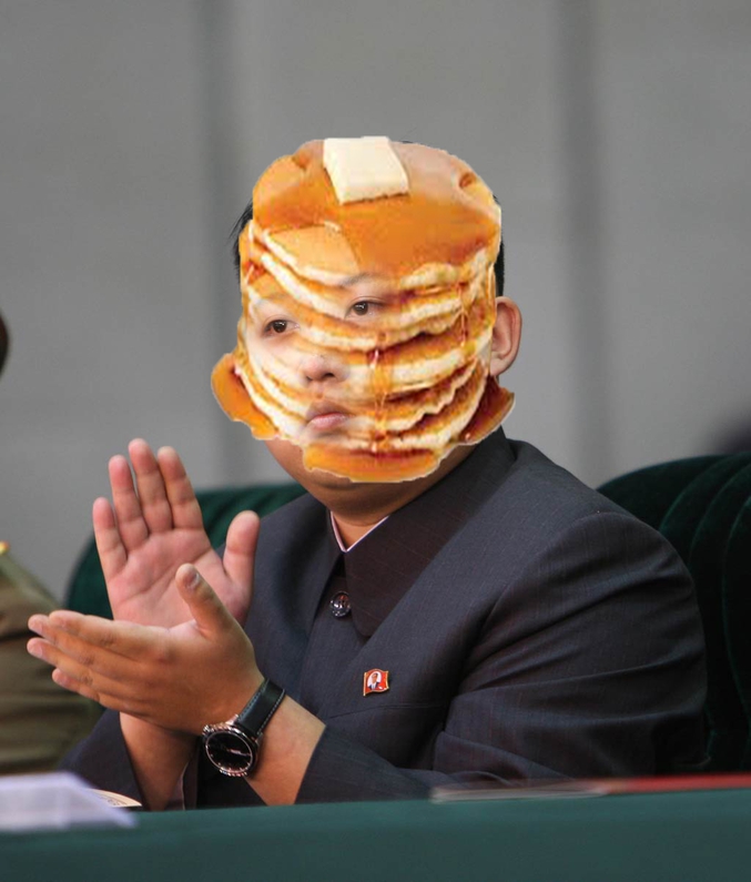 Kim Jung un tete de pancake 