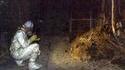 Tchernobyl 1986 : Coulée de magma provenant de la fusion du réacteur