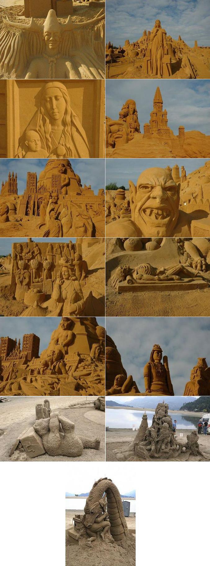 Une nouvelle série de sculptures magnifiques en sable.