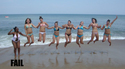 Saut à la plage