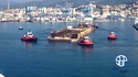 Timelapse du démantelement du navire de croisière Costa Concordia échoué en 2012