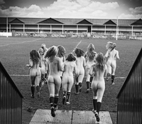L'équipe féminine de rugby d'Oxford pose pour son calendrier