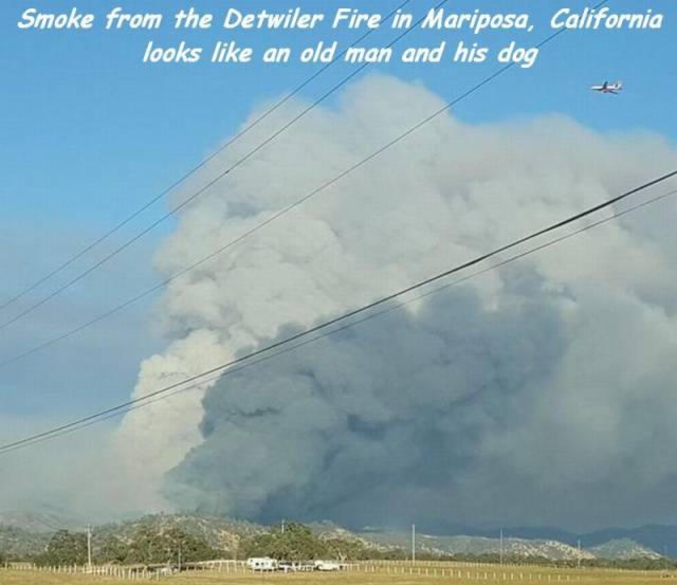 Un incendie à Mariposa, Californie.