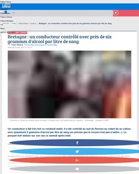 Ivre, un Breton a été contrôlé avec du sang dans son alcool