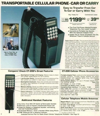 1986, les premiers téléphones cellulaires aujourd'hui appelés "portables".