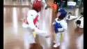Combat épique de taekwondo