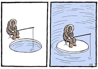 Le réchauffement climatique en 2 images