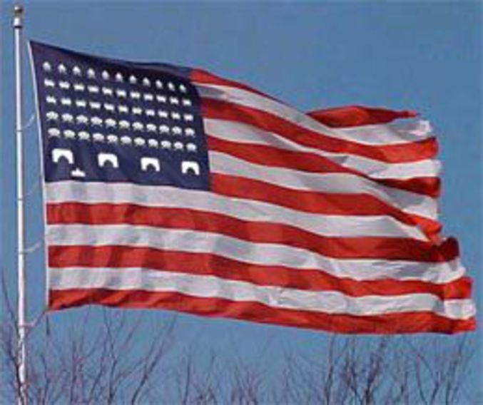 Le détournement du drapeau américain