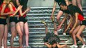 Chute dans l'escalier