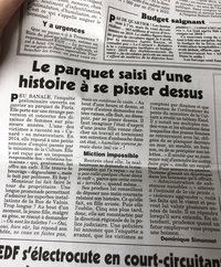 Le parquet saisi d'une histoire à se pisser dessus