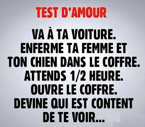 Le test d amour