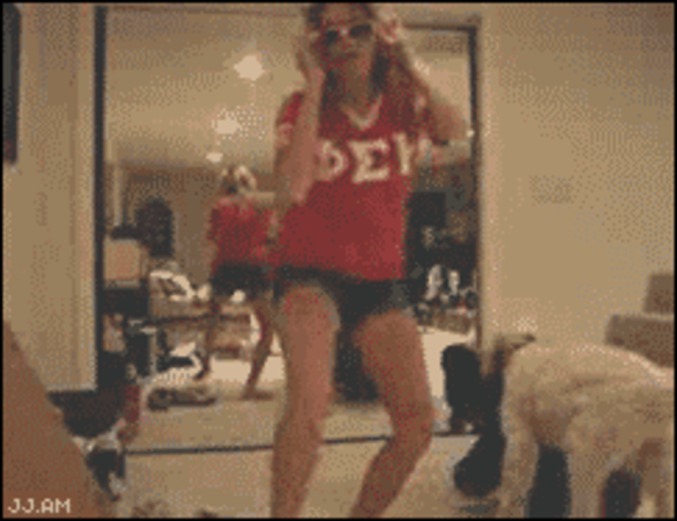 Hot chick dancing