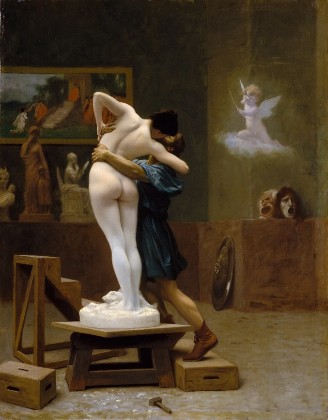 Un peu de douceur après le fichier précédent!
Pygmalion et Galatée (1890), par Jean-Léon Gérôme (1824-1904)
Si ce joli postérieur mérite uen croix rose, et qu'un modo passant par là juge cela bon...