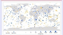 Carte des météorites recensées par la NASA depuis 1994