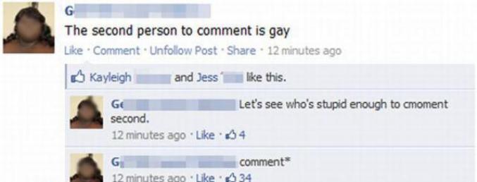 La seconde personne qui commente est gay.