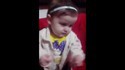 Reaction of little girl at her best and worst song 