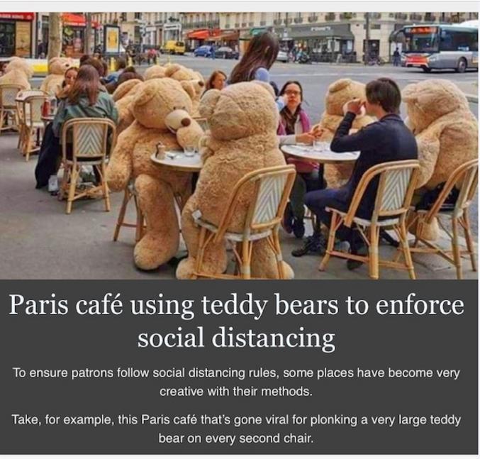Nouvelle technique de distanciation sociale sur les terrasses des cafés Parisiens ?
La fin du chômage technique pour les intermittents du spectacle d’Euro Disney ?