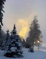Volgograd, la Mère Patrie prend un air surnaturel dans cette brume glacée
