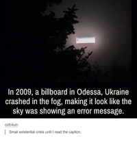 Message d'erreur par temps de brouillard