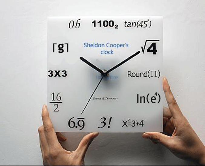 Une horloge spéciale matheux.