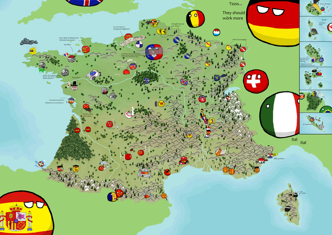 Les provinces françaises vu par leurs polandballs.