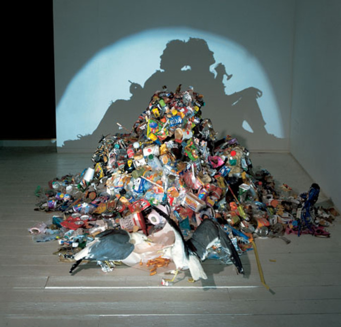 Des déchets qui font une belle composition d'ombres chinoises