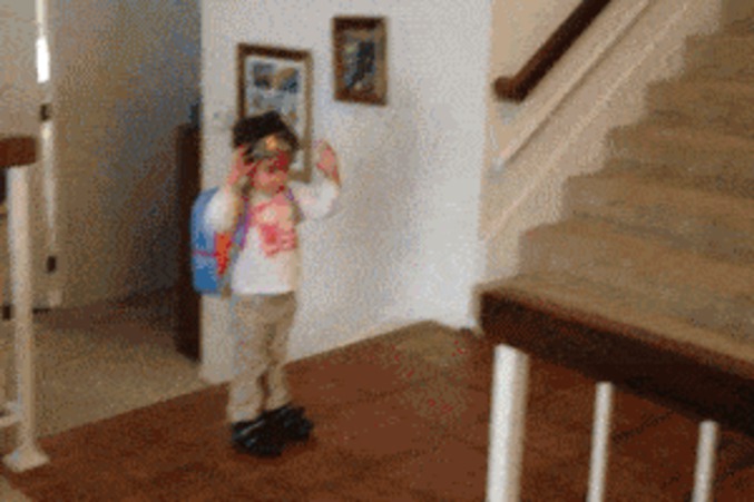 Maman, je vais à l'école
